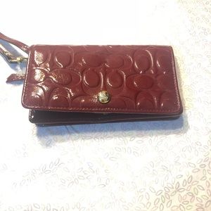 Coach Leather Embossed Folding Wallet